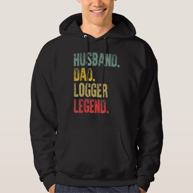 Vintager Vater Logger Legend Retro Hoodie (Vorderseite)