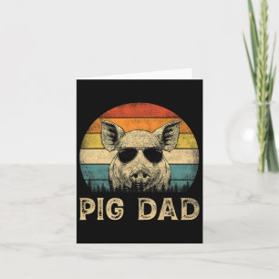 Vintager Vater Schweinefleisch liebt Daddy Father& Karte