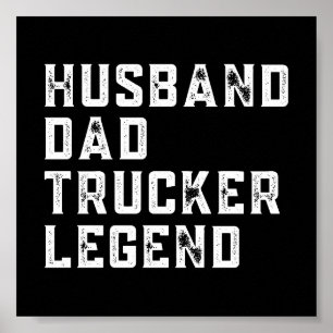 Vintager Vater Trucker Sprichwort Poster