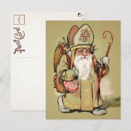 Vintager Vater Weihnachten Postkarte