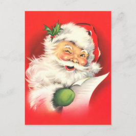 Vintager Vater Weihnachten Postkarte
