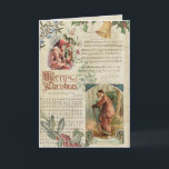 Vintager Vater Weihnachten und Musik Ephemera<br><div class="desc">Nostalgische Collage mit Vintagen verzierten frohen Weihnachtsgrüßen,  Viktorianischen Winterkinder,  heilig,  Messingglocke,  Mistletoe,  alter Weihnachtszeit des Vaters und traditioneller Notenschrift auf altertem Pergament-Hintergrund.</div>