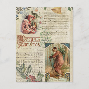 Vintager Vater Weihnachten und Musik Ephemera