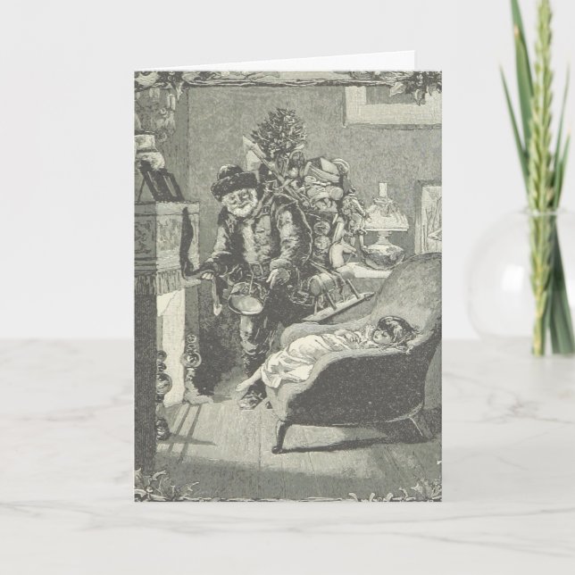 Vintager Vater Weihnachten Weihnachtsmann Kinderfe (Vorderseite)