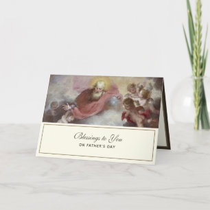 Vintager Vatertag Katholische Religiöse Karte