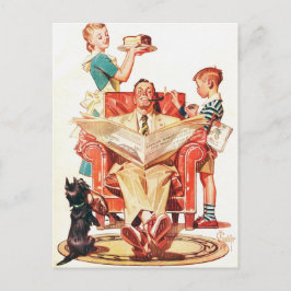 Vintager Vatertag Postkarte