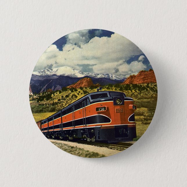 Vintager Verkehr im amerikanischen Westen, Bahn 15 Button (Vorderseite)