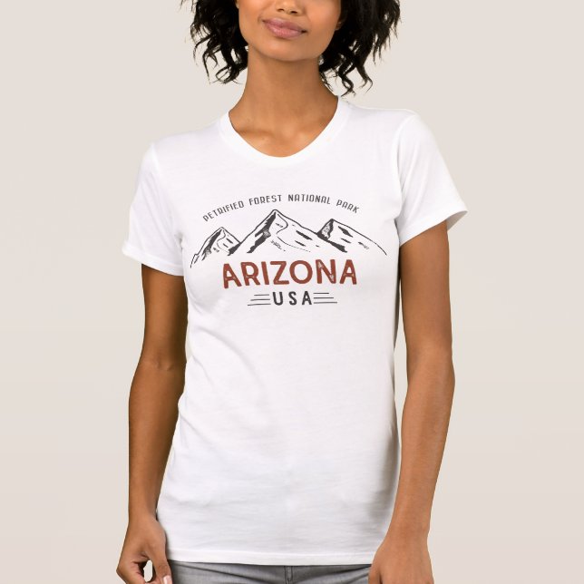 Vintager versteinerter Wald-Nationalpark T-Shirt (Vorderseite)