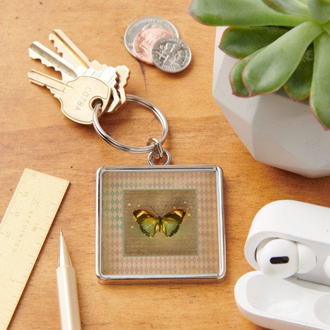 Vintager verzauberter Schmetterling Schlüsselanhänger (Schreibtisch)