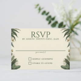 Vintager verzauberter Wald RSVP Karte