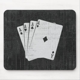 Vintager vier As-Poker Themed Mousepad