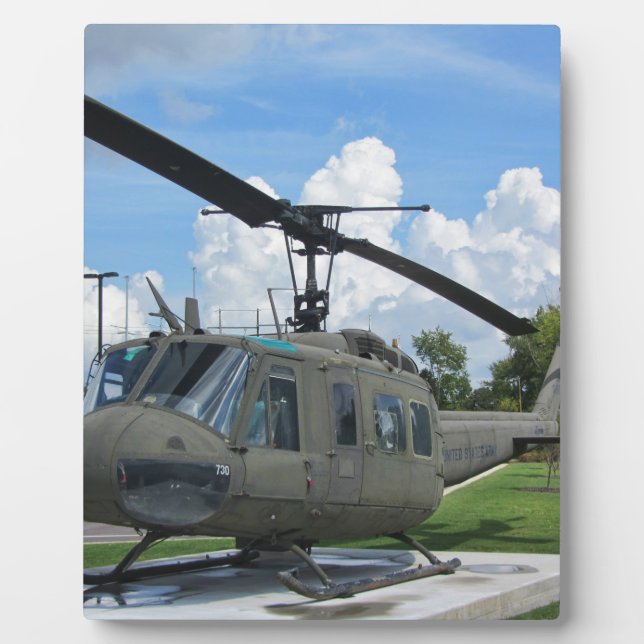 Vintager Vietnamhhhubschrauber Fotoplatte (Vorderseite)