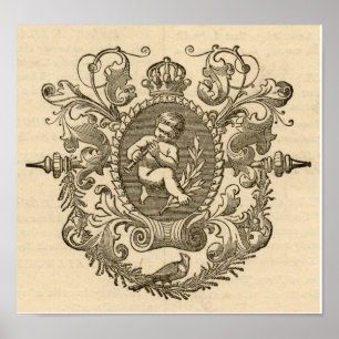 Vintager viktorianischer Engel-Kunst-Druck Poster