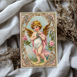 Vintager Viktorianischer Engel Valentine Seidenpapier