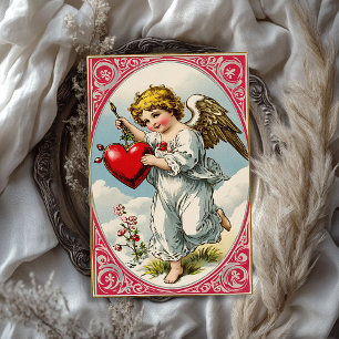 Vintager Viktorianischer Engel Valentine Seidenpapier