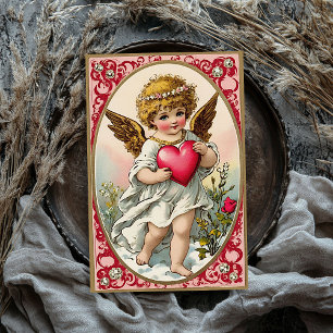Vintager Viktorianischer Engel Valentine Seidenpapier