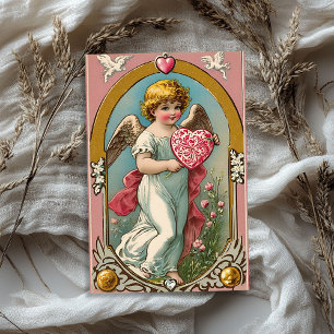 Vintager Viktorianischer Engel Valentine Seidenpapier