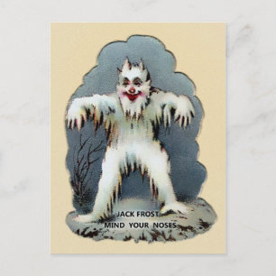 Vintager Viktorianischer Jack Frost Postkarte