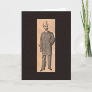 Vintager Viktorianischer Mann Karte