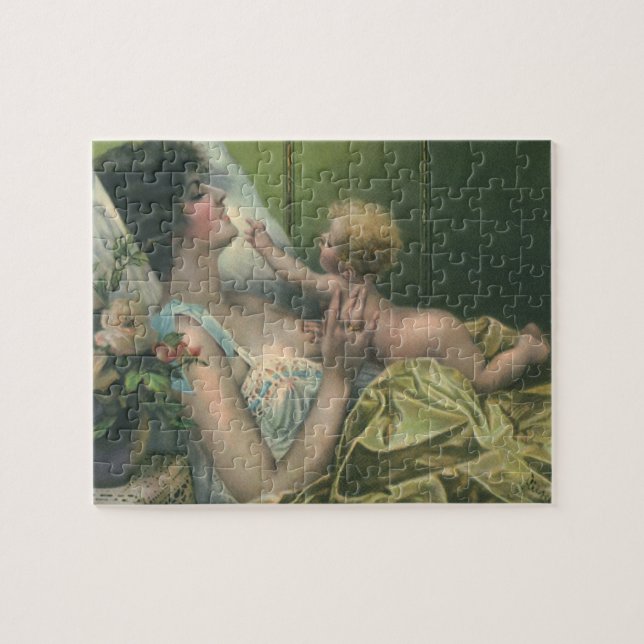 Vintager Viktorianischer Muttertag, Mama mit Baby (Horizontal)