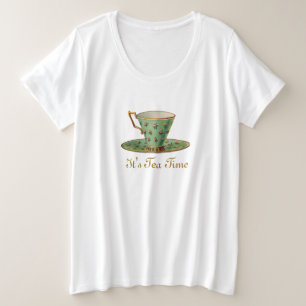 Vintager Viktorianischer Teecup Große Größe T-Shirt