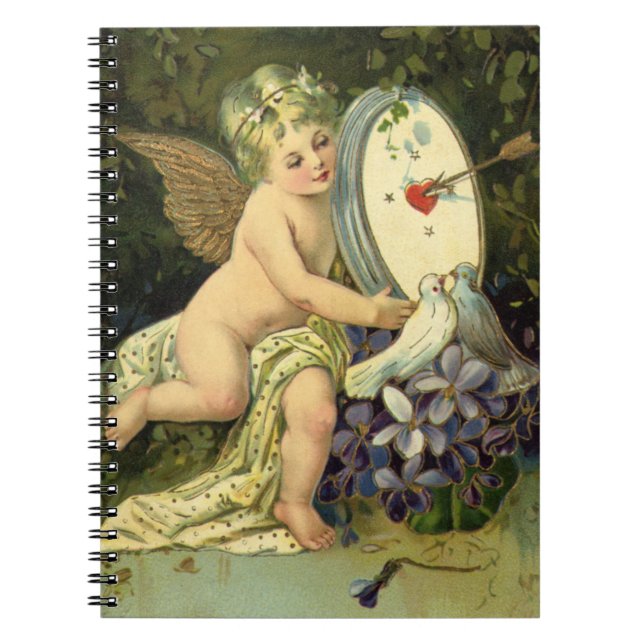 Vintager Viktorianischer Valentinstag, Angel Liebe Notizblock (Vorderseite)