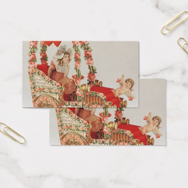 Vintager Viktorianischer Valentinstag, Auto mit Bl (Büro)