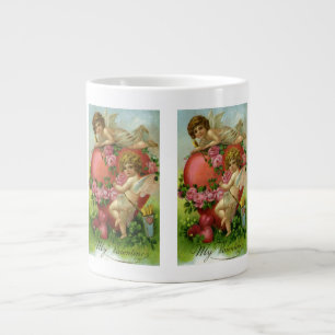 Vintager Viktorianischer Valentinstag Engel Herzli Jumbo-Tasse