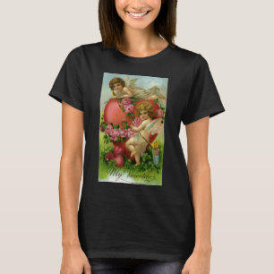 Vintager Viktorianischer Valentinstag Engel Herzli T-Shirt
