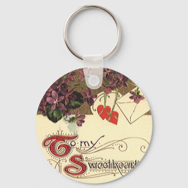 Vintager Viktorianischer Valentinstag für meinen L Schlüsselanhänger (Vorderseite)