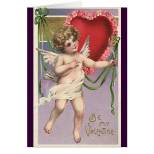 Vintager Viktorianischer Valentinstag Herzklopfen