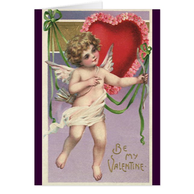 Vintager Viktorianischer Valentinstag Herzklopfen (Vorne)