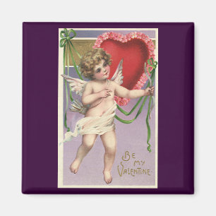 Vintager Viktorianischer Valentinstag Herzklopfen Magnet
