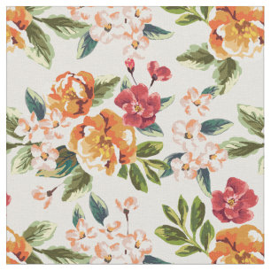 Vintager viktorianischer Watercolor-Blumenmuster Stoff