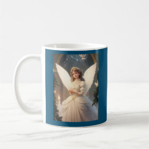 Vintager Viktorianischer Weihnachtsgel Kaffeetasse