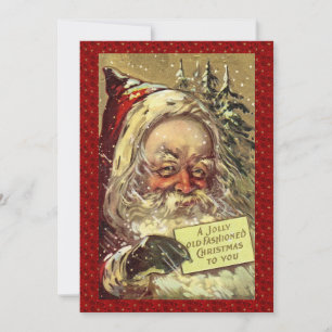 Vintager Viktorianischer Weihnachtsmann Feiertagskarte