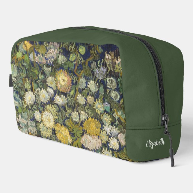 Vintager Vincent Van Gogh Bouquet Blume Name Waschbeutel (Rechte Ecke)