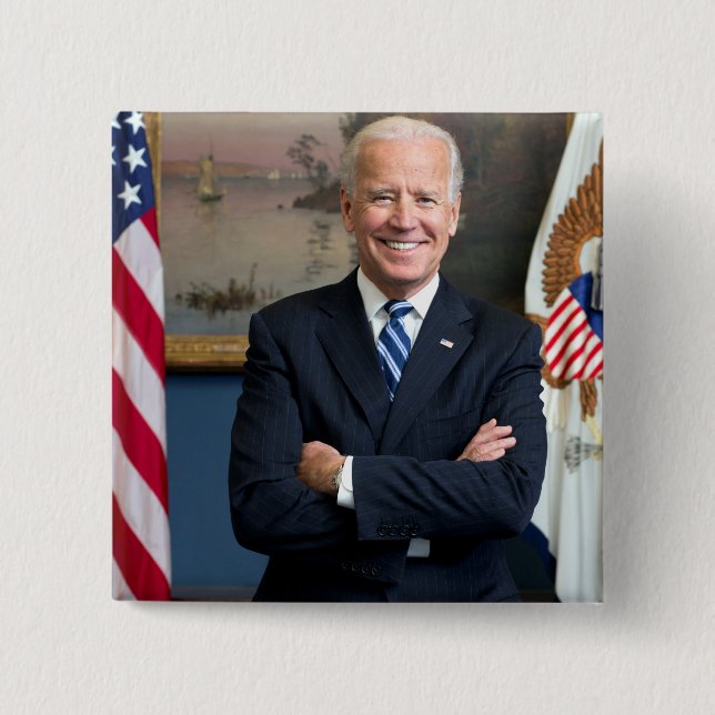 Vintager Vizepräsident Joe Biden Portrait Button (Vorderseite)