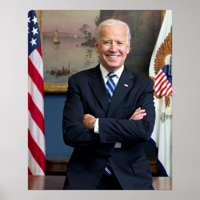 Vintager Vizepräsident Joe Biden Portrait Poster (Vorne)