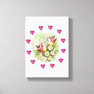 Vintager Vogel aus der Leinwand