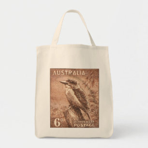 Vintager Vogel Australiens Kookaburra Tragetasche