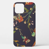 Vintager Vogel, Schmetterling, Stickerei Wasserfar