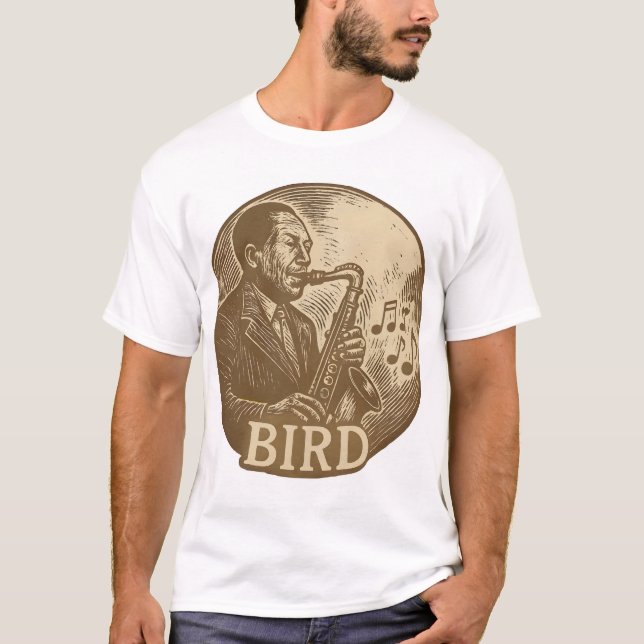 Vintager Vogel T-Shirt (Vorderseite)