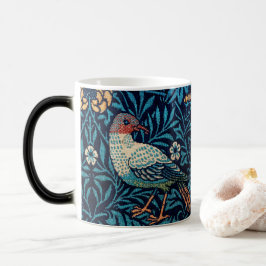 Vintager Vogel William Morris Blumenart Verwandlungstasse