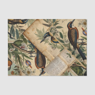 Vintager Vogelstoß Seidenpapier