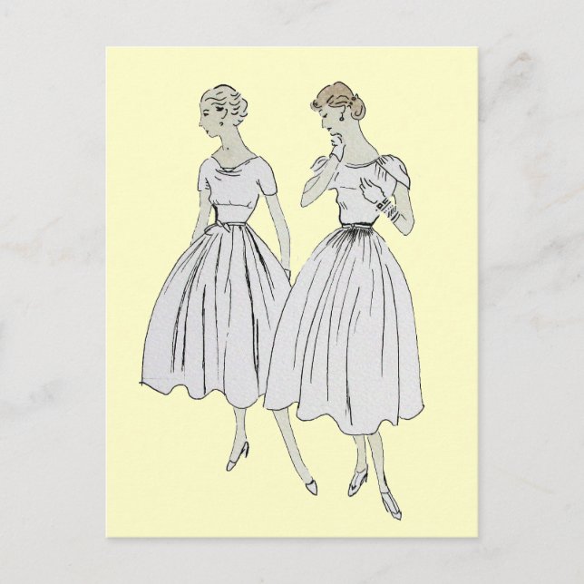 Vintager Vogue Postkarte (Vorderseite)