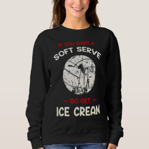 Vintager Volleyball, wenn Sie ein Soft Serve Volle Sweatshirt