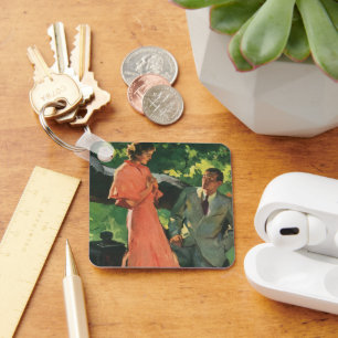Vintager Vorschlag, wirst du mich heiraten? Schlüsselanhänger
