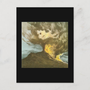 Vintager Vulkan Postkarte