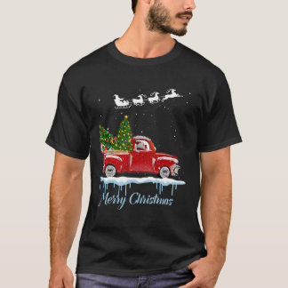 Vintager Wagen Weihnachtsbaum auf dem T - Shirt Xm